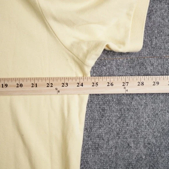 Polo Ralph Lauren Mens XL Yellow Short Sleeve Cotton Pique Polo Shirt Blue Pony - Picture 6 of 6